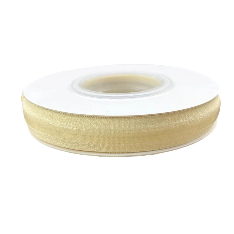 XMF Silicone Gripper Tape for Clothing, Stretchy Silicone Elastic Tape 5/8'' Width for Garment Accessory 5 Yards per Roll(Beige) - Image 1